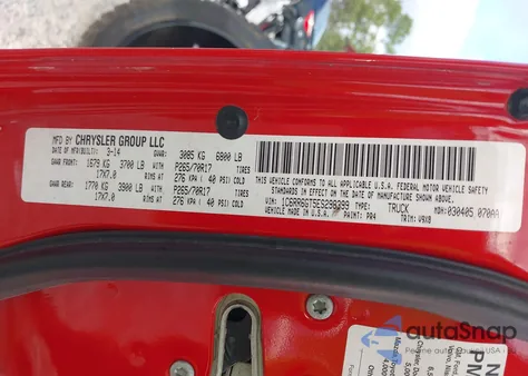 2014 Ram 1500 Slt from USA, damaged, VIN 1C6RR6GT5ES298399